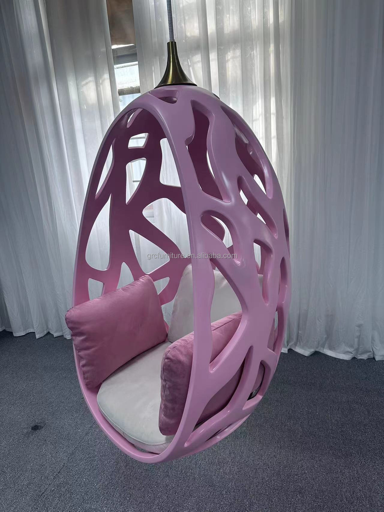 Morden Style egg swinging  fiberglass  chair hanging egg chair swing chair