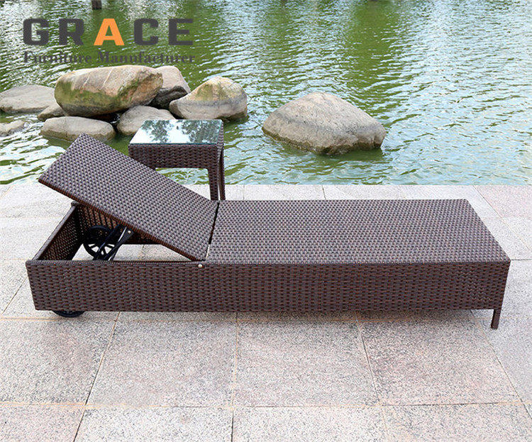 outdoor swimming pool used chaise lounge bed furniture with wheel