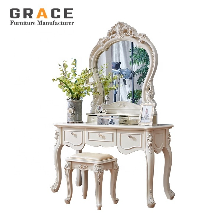 Z906 European french style wooden dressing table