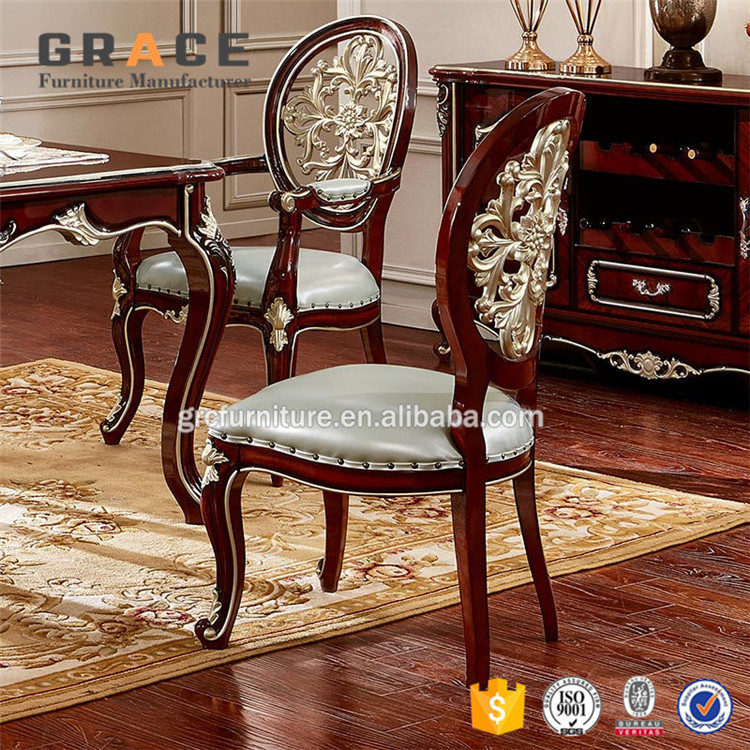 H8801R wholesale chinese wood carved design dining chair