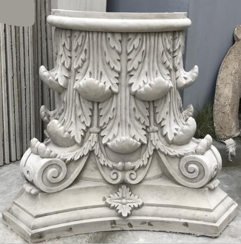 Natural Stone Finish GRC Concrete Exterior Decorative Fluted Corinthian Roman Columns Mold