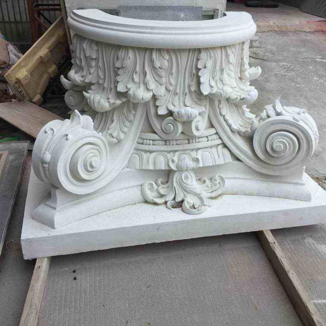 Natural Stone Finish GRC Concrete Exterior Decorative Fluted Corinthian Roman Columns Mold