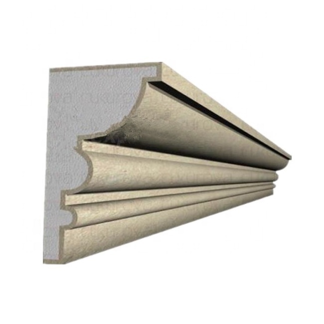 Architectural EPS Foam Decorative Exterior Crown Mouldings Cornice with Ayrclic Coating