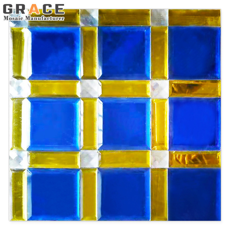 Silver Mirror Sheets Glass Mosaic Tile Wall Art Home Decor Prism Convex Backsplash Floor Mosaics