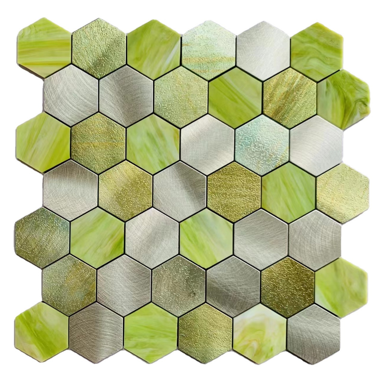 Colored Glass Aluminum-Plastic Mirror Mosaic Wall Backsplash Peel And Stick Mosaic Tile