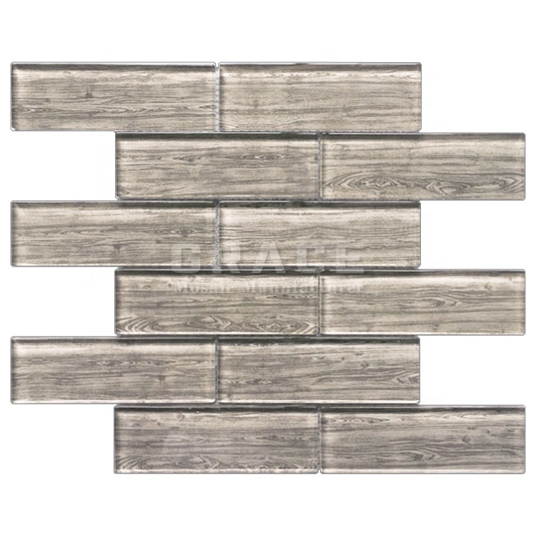 Marble pattern luxury glass mosaic backsplash tiles peel and stick for kitchen and bathroom walls