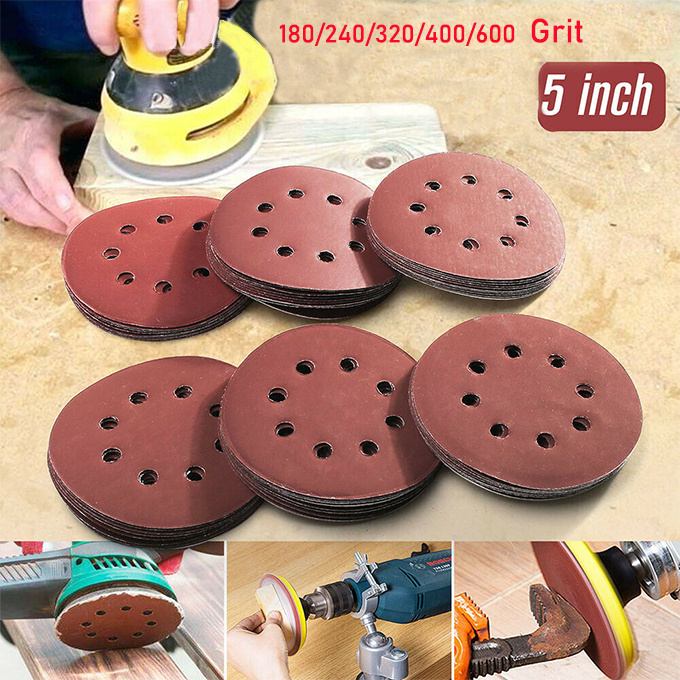 Sandpaper 80/120/400/1000/2000 grit Round Sand Paper Sanding Discs for wood and metal wet and dry polishing