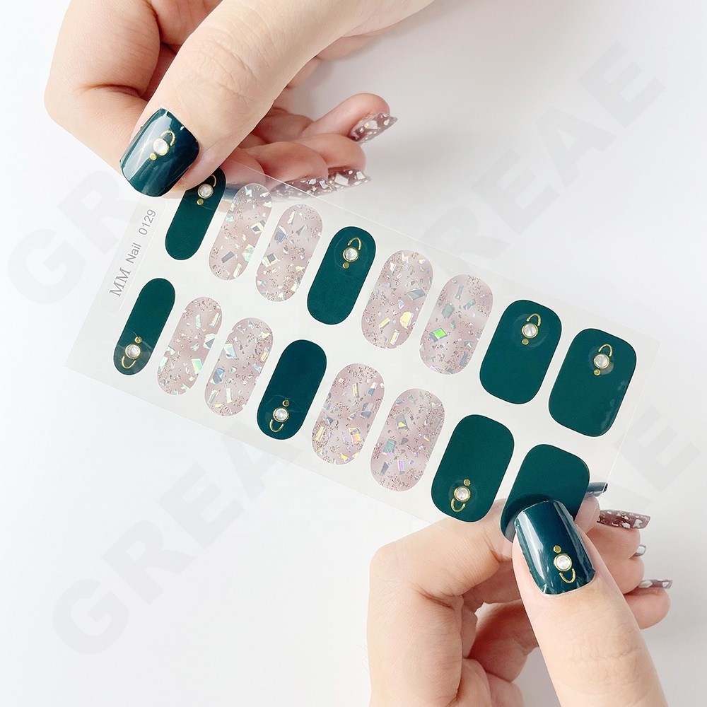 Factory Price Waterproof Custom Design Gel Nail Art Stickers Wraps