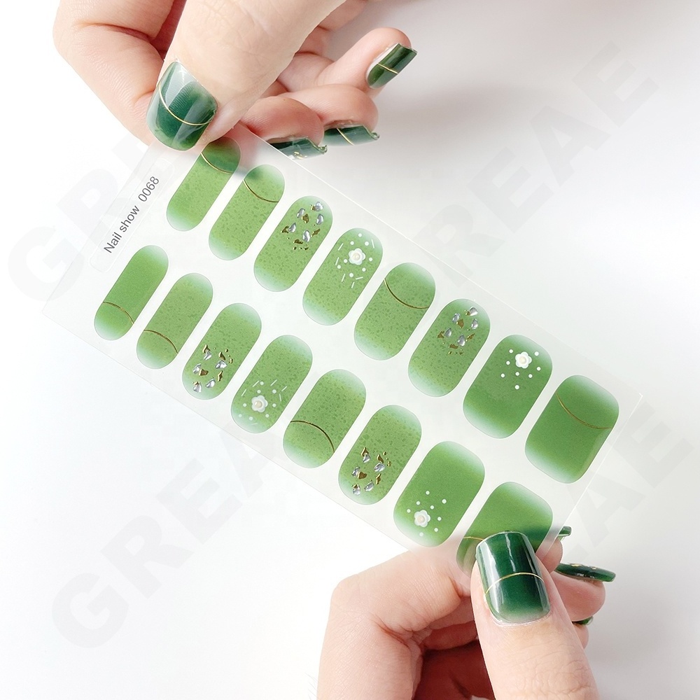 Factory Price Waterproof Custom Design Gel Nail Art Stickers Wraps