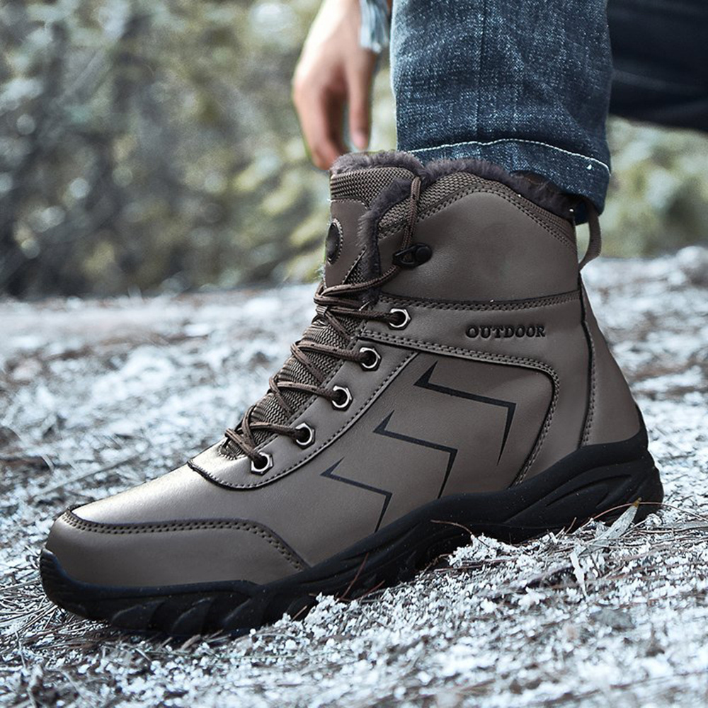 FREE SAMPLE Leather Waterproof Hiking Boots Climbing Trekking Antiskid Shoes Comfortable Sport Shoes