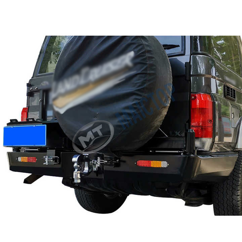 Maictop Car Accessories Steel Rear Auto Rear Bumper For Land Cruiser 79 LC79 LC76 With Tyre Rack and Fuel Tank Holder