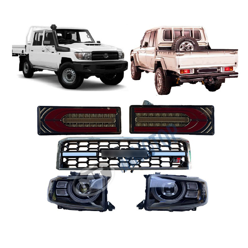 Maictop New 12V Car Body Facelift LED Taillight Front Grill Headlight for Land Cruiser Pickup 79 Series FJ79 LC79 Accessories