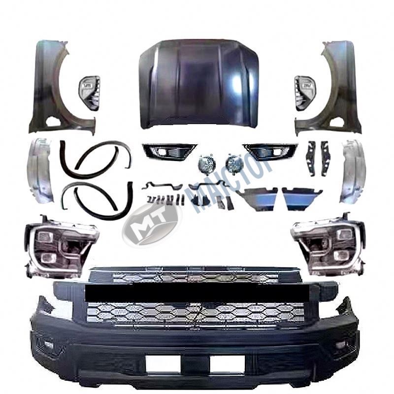 Maictop 2022-2023 Car Accessories Facelift Front Bumper Grill Headlight Body Kit for Ranger Raptor T6 T7 T8 Upgrade to T9