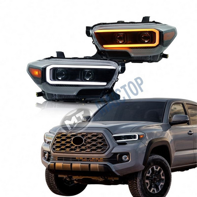 Maictop car accessories facelift front led lights sequential turn signal headlight for tacoma 4x4 2016 2017 2018 2019 2020