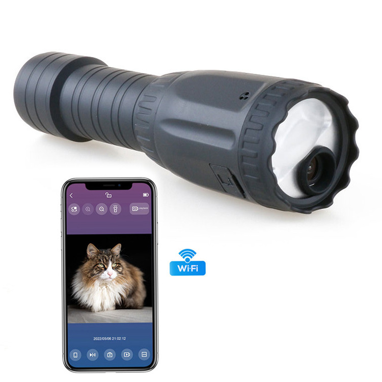 New Design WIFI  Flashlight Portable  Recorder Camera Outdoor Rechargeable Pocket Flashlights For Hiking