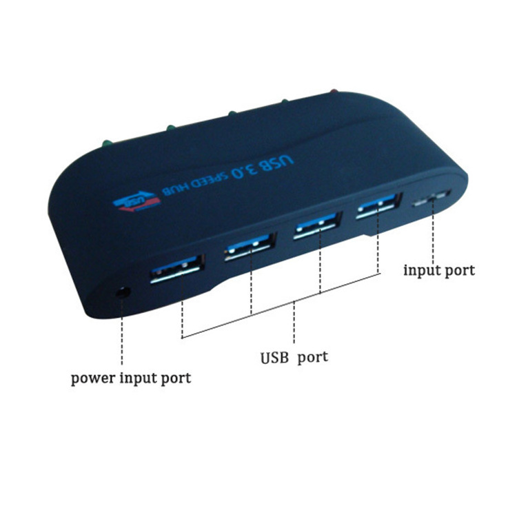 Super fast 4 port high speed usb por hub powered usb 3.0 hub