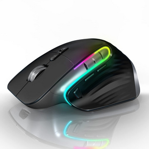 Wireless 2.4G Rechargeable Mouse RGB Ergonomic 4000DPI Type C Gaming Mouse For Macbook Air Laptop Tablet 12  RGB BT Mouse