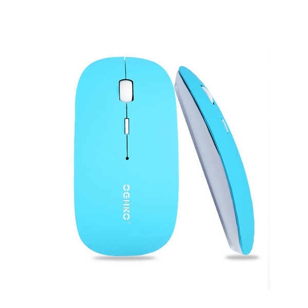 Thin colorful wireless flat computer cheap mouse for gift