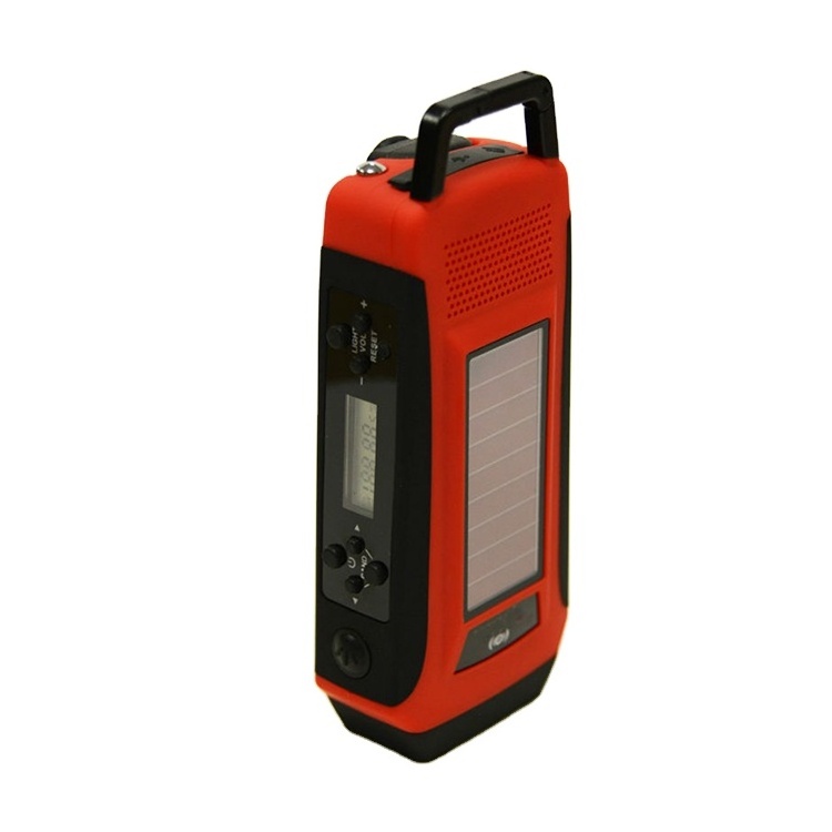 Auto-scan AM/FM/NOAA Solar Dynamo Crank Emergency Digital Radio Light with 1W LED torch and LCD Display