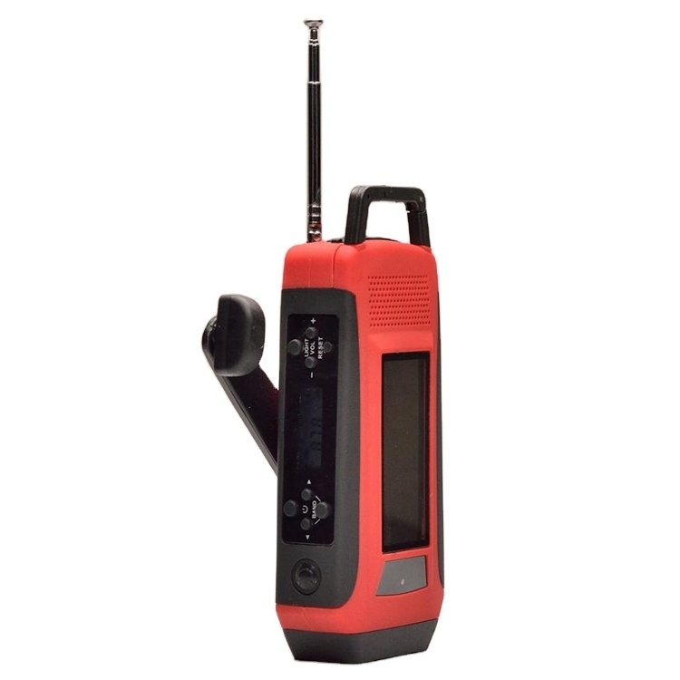 Auto-scan AM/FM/NOAA Solar Dynamo Crank Emergency Digital Radio Light with 1W LED torch and LCD Display