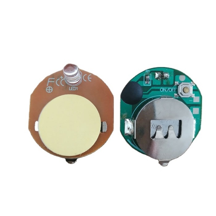 Blinking led light module button, thin led battery powered light with adhesive tape