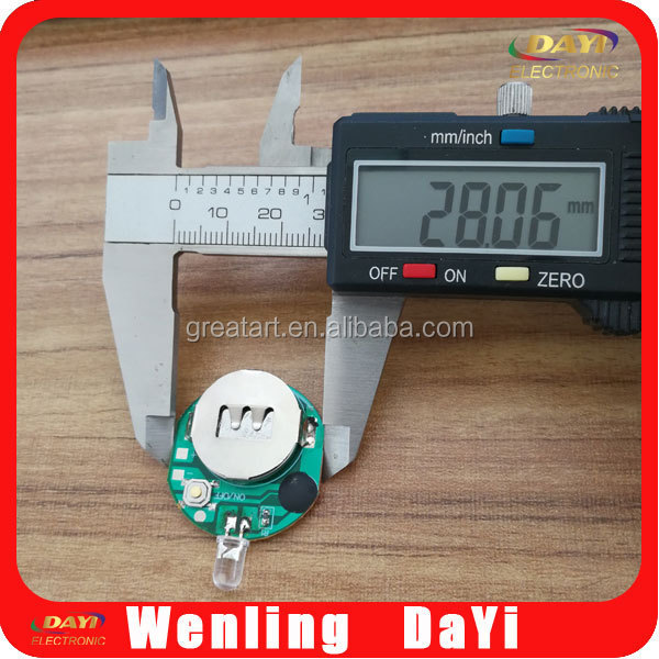 Mini led flashing light module for toy and gift