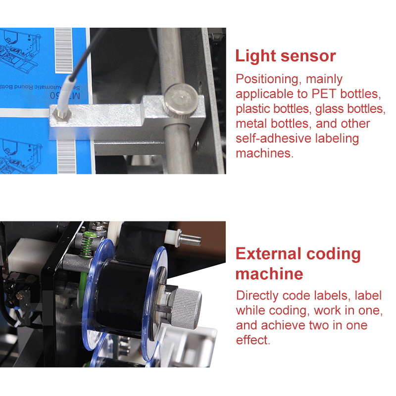 MT-50 Factory Wholesale Low Price Manual Beverage Juice Round Bottle Cans Vial Wine Sticker Glass Self-adhesive Labeling Machine