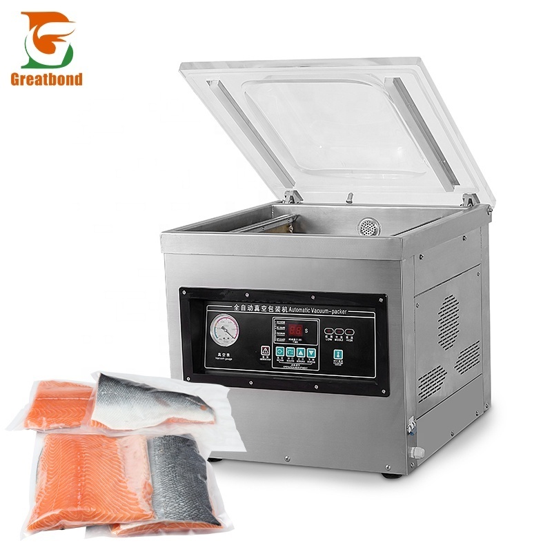 DZ400 Tabletop Continuous Sealing Vaccum Bag Pouch Sealer Frozen Food Empacadora Al Vacio Vacuum Packaging Machine  For Sale