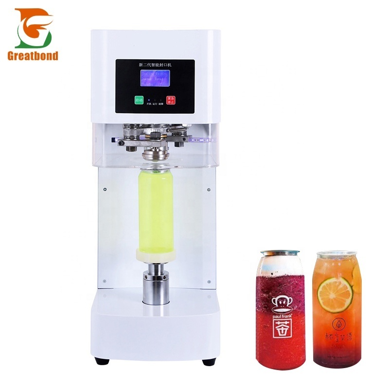 Hot Sell Commercial Automatic Plastic Custom Beverage Jar Bottle Beer Bubble Tea Intelligent Cans Seamer Sealing Canning Machine