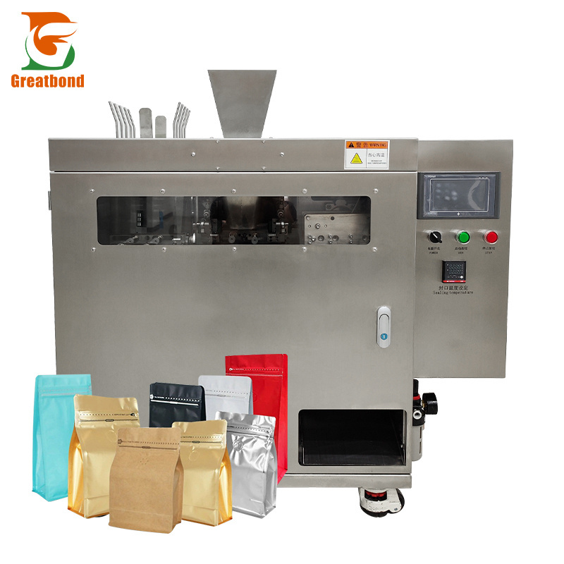 Manufacturer Low Price Industrial Vertical Three Side Seal Zip Lock Bag Doypack Tea Nut Coffee Bean Pasty Feed Packing Machine