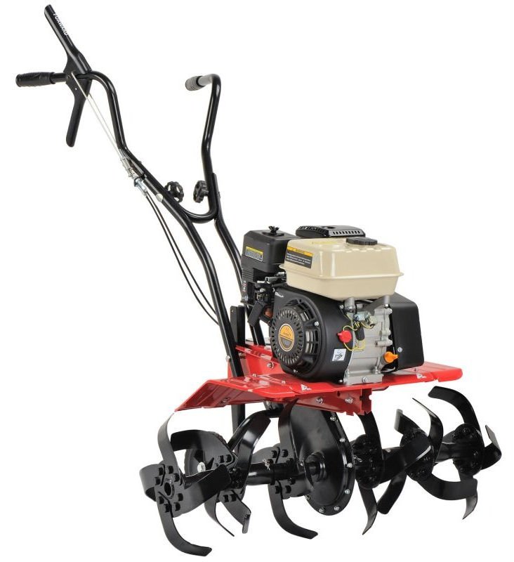 Greatbull 6.5HP Gasoline Power Mini Land Tiller Cultivator with Bearing Drive Hand Garden Rototiller