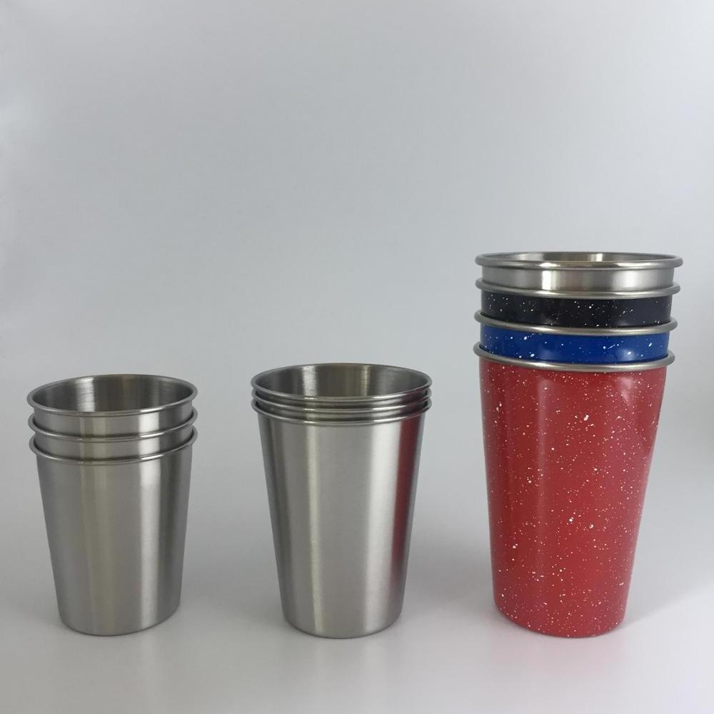 collapsible stainless steel metal color pint cup for drink beer or cola