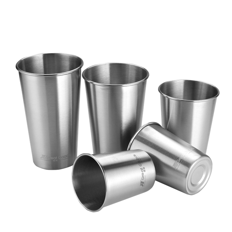 collapsible stainless steel metal color pint cup for drink beer or cola