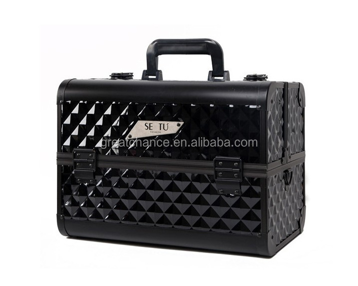 Pro Aluminum Makeup Cosmetic Train Case - aluminum cosmetic case-aluminum cosmetic box