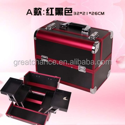 PROFESSIONAL ALUMINIUM BEAUTY COSMETIC MAKEUP CASE BOX, ALUMINUM COSMETIC CASE