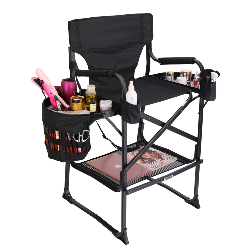 Heavy Duty Camping Chair with Side Table, Portable Folding Directors Chair for Backyard Beach Picnic Lawn XY-697