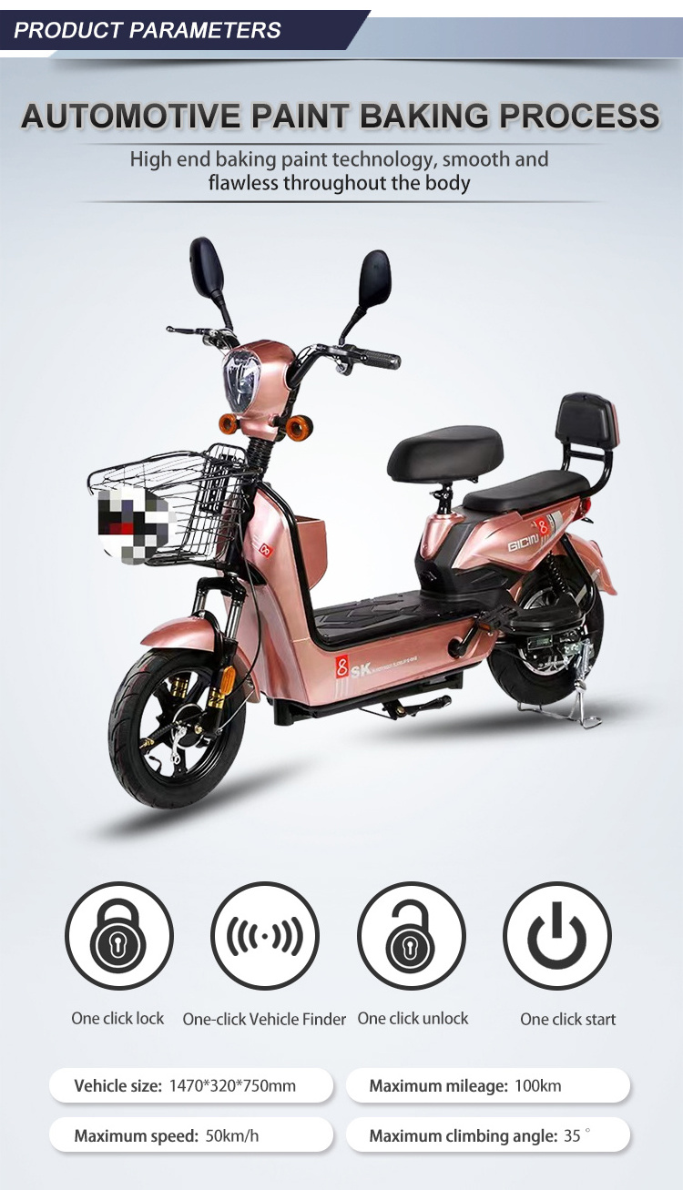 Factory Direct Sales Electric Bicycle 350w Brushless Ebike Bicicleta Electrica Motorbike Motorcycle Electric City Bike