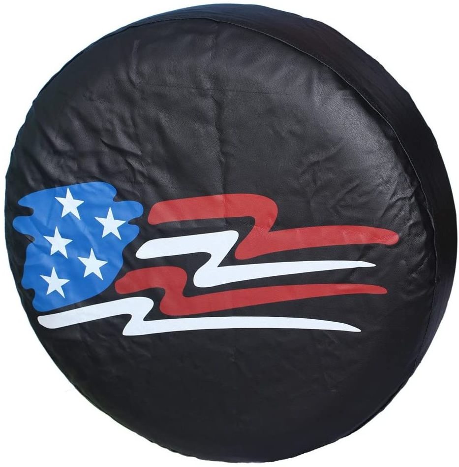 Custom promotion Spare Tire Cover Waterproof Dust-Proof PVC Leather Wheel Covers for Travel Trailer Accessory Spare Wheel Covers