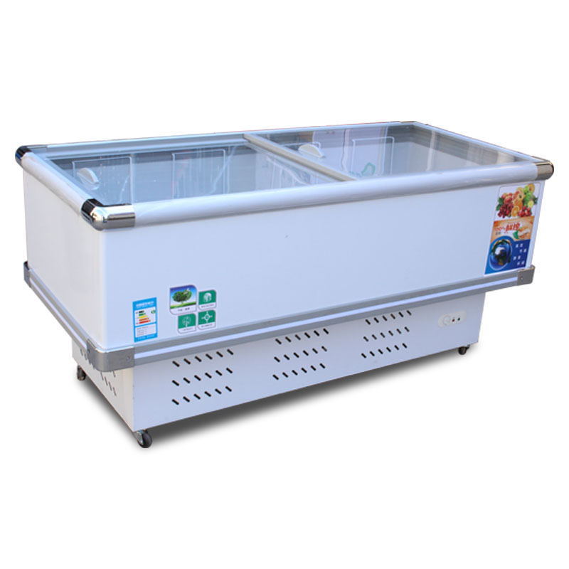 Commercial Plug-in Deep Freezer For Supermarket open display island freezer for frozen food