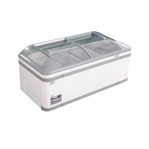 Commercial Plug-in Deep Freezer For Supermarket open display island freezer for frozen food