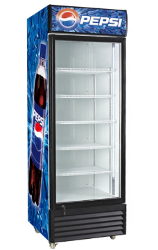 self-closing safety glass door Pepsi Refrigerator for Beverage