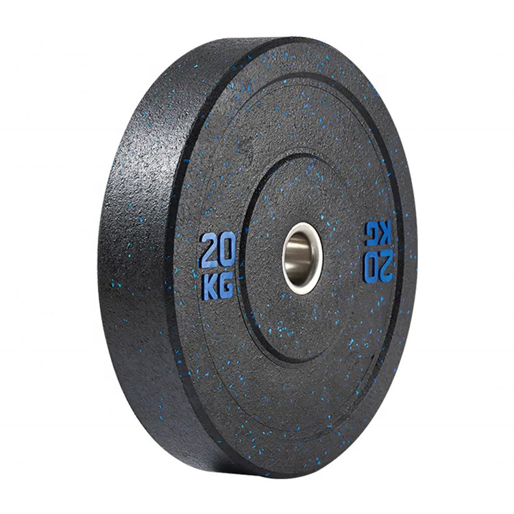 Wholesale Free Weights Cheap Colored Dots Crumb Hi Temp Rubber Bumper Plates For Gym Sale