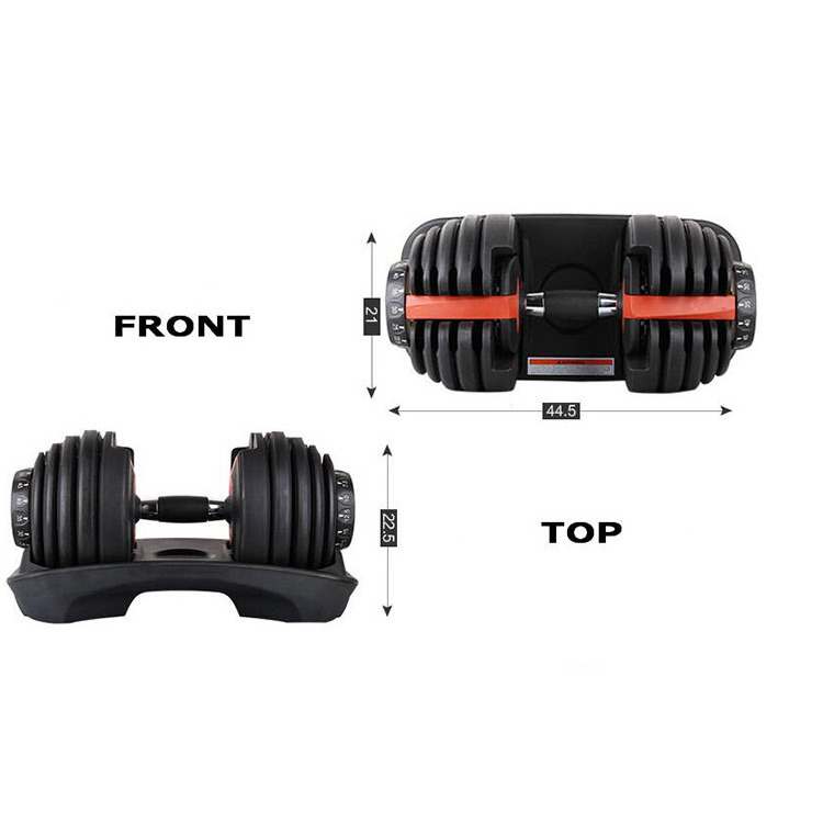 Free Weight Barbell 5lb-52.5lb Gym Dumbbell Set Training Equipment Exercise Strength Core Quick Adjustable Dumbbell