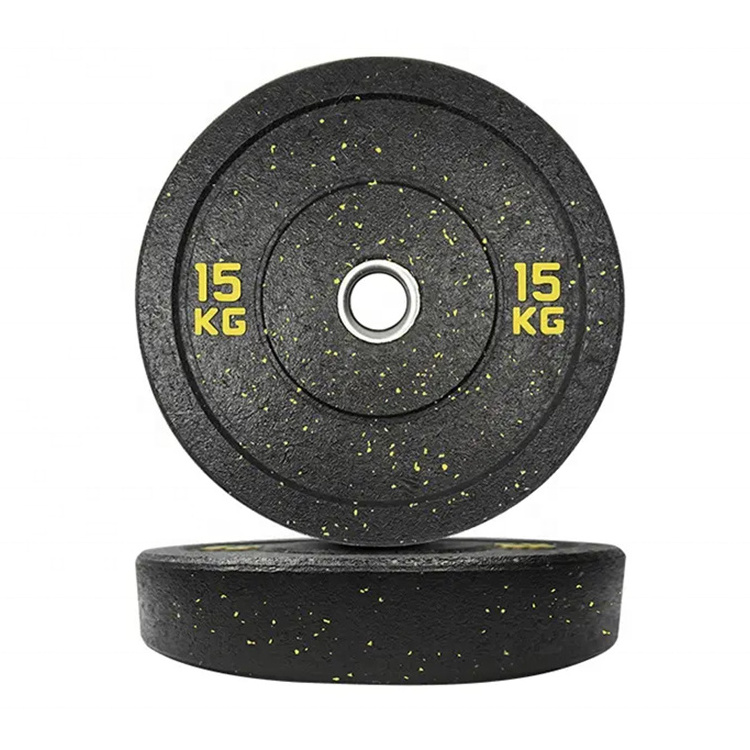 Wholesale Free Weights Cheap Colored Dots Crumb Hi Temp Rubber Bumper Plates For Gym Sale