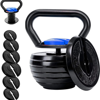 Adjustable Kettlebell Weights Sets for Men Women Home Fitness Gym Equipment Cast Iron Kettle Bell Set for Exercises