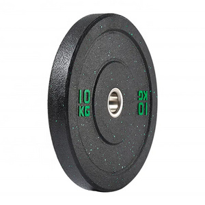 Wholesale Free Weights Cheap Colored Dots Crumb Hi Temp Rubber Bumper Plates For Gym Sale