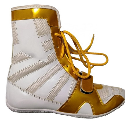 Hot Sale Factory Made Professional Custom Leather Breathable Sport Boots High-top Boxing Shoes New Design Boxing Shoes