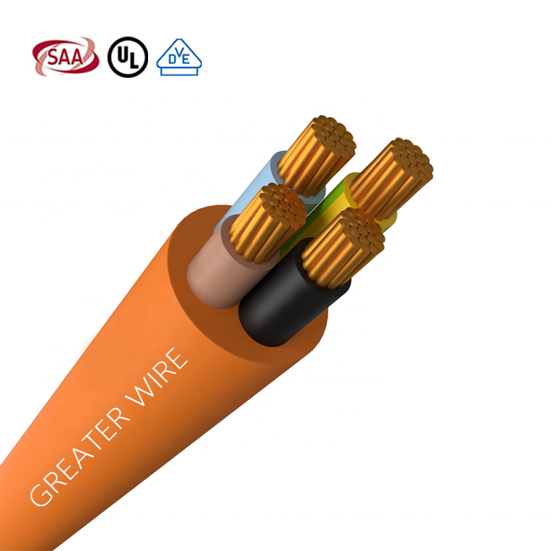 VDE SAA UL Approval RVV 2 3 4 5 Core H05VV-F Power Cable 0.75mm 1mm 1.5mm 2.5mm 4mm 4 Core 8mm Flexible Cable