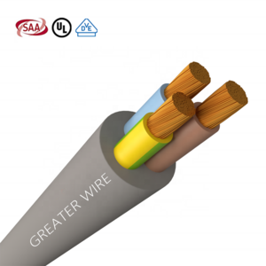 VDE SAA UL Approval RVV 2 3 4 5 Core H05VV-F Power Cable 0.75mm 1mm 1.5mm 2.5mm 4mm 4 Core 8mm Flexible Cable