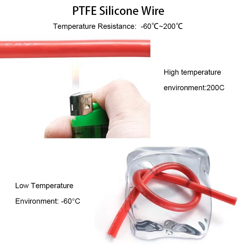 Factory Temperature Resistant Tinned Copper Flexible 10 12 14 16 18 20 22 Awg Resistant Cable 14 Gauge Silicone Wire